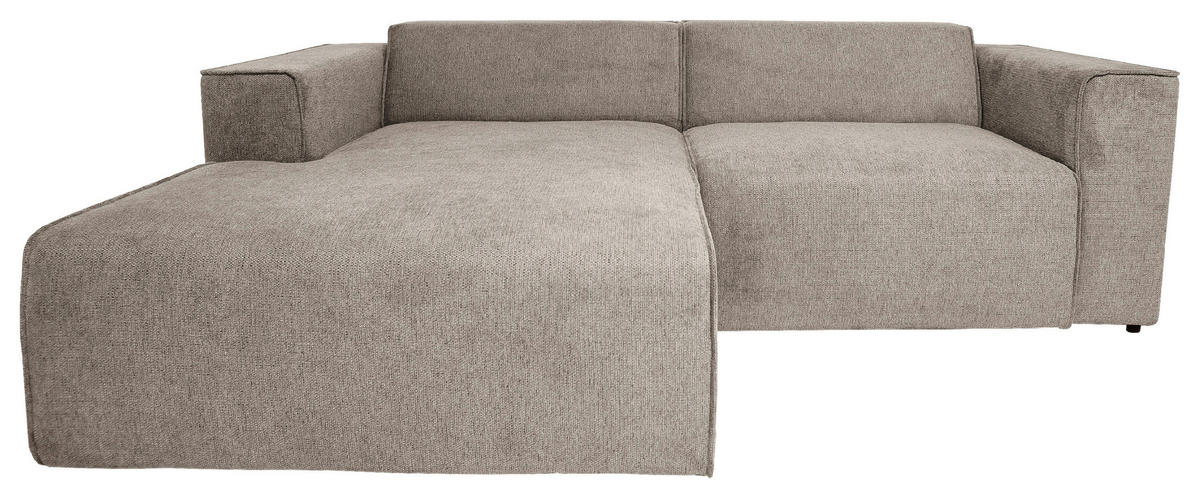 ECKSOFA Taupe Struktur  - Taupe/Graubraun, Design, Kunststoff/Textil (161/234cm) - P & B
