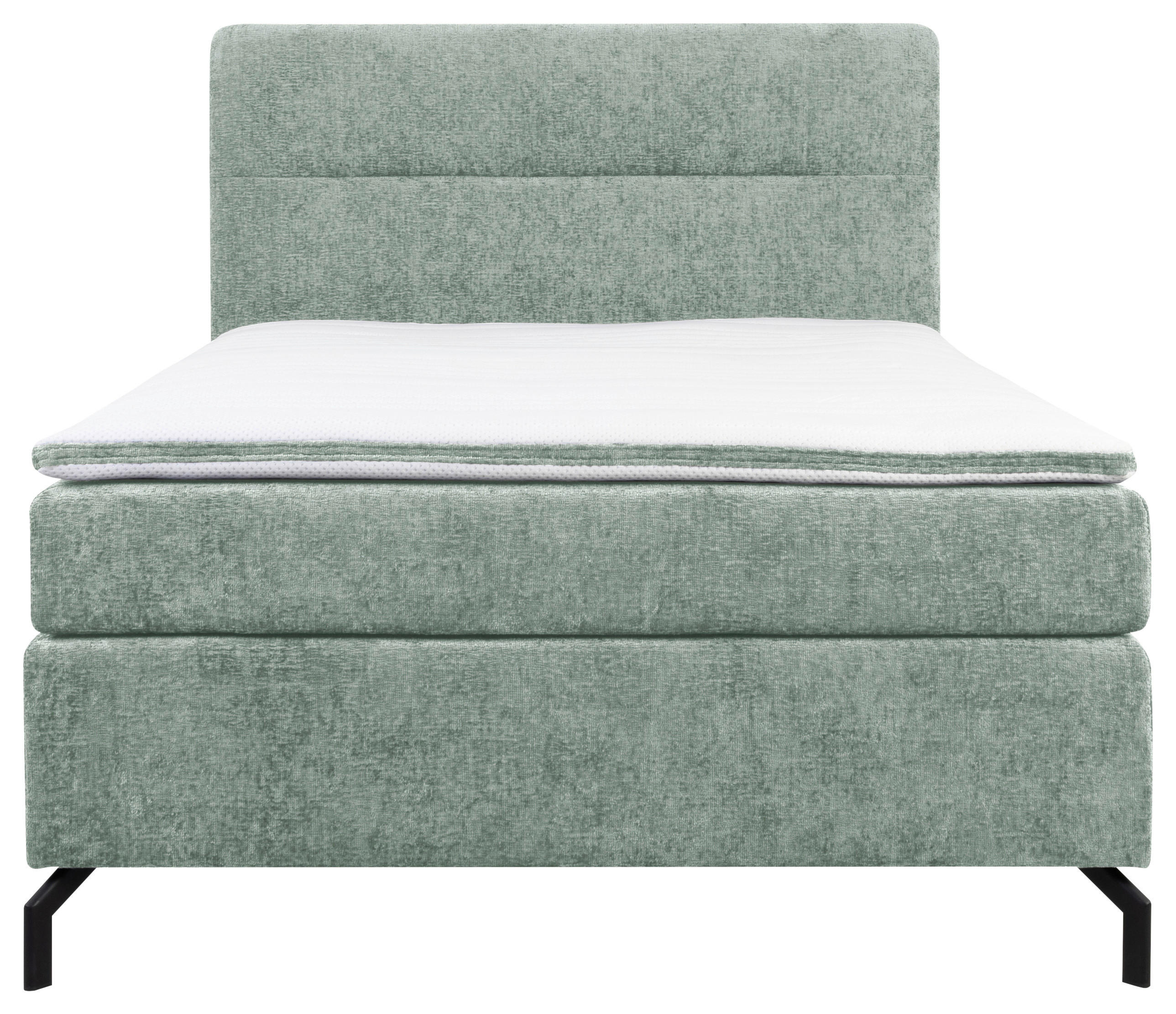 BOXSPRINGBETT 140/200 cm  in Jadegrün  - Jadegrün/Schwarz, Design, Textil/Metall (140/200cm) - Esposa