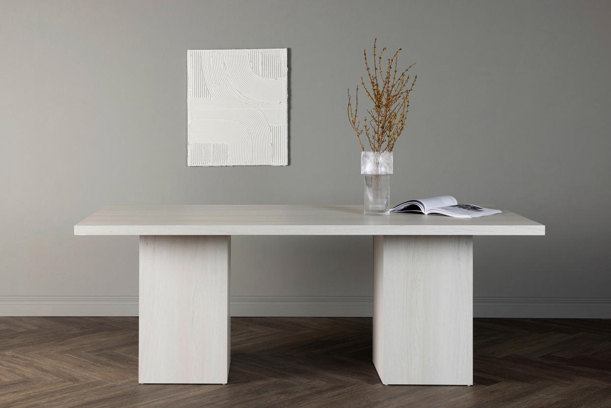 ESSTISCH in Holz 200/90/75 cm  - Weiß, Design, Holz (200/90/75cm) - Livetastic