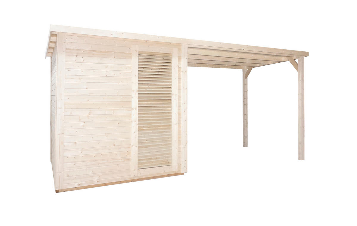 SAUNA für 4-5 Personen Rauma  - Naturfarben, KONVENTIONELL, Holz (460/230/219,5cm) - Sanotechnik