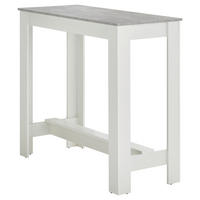 BARTISCH rechteckig Grau, Weiß  - Weiß/Grau, MODERN, Holzwerkstoff (115/50/103cm) - MID.YOU