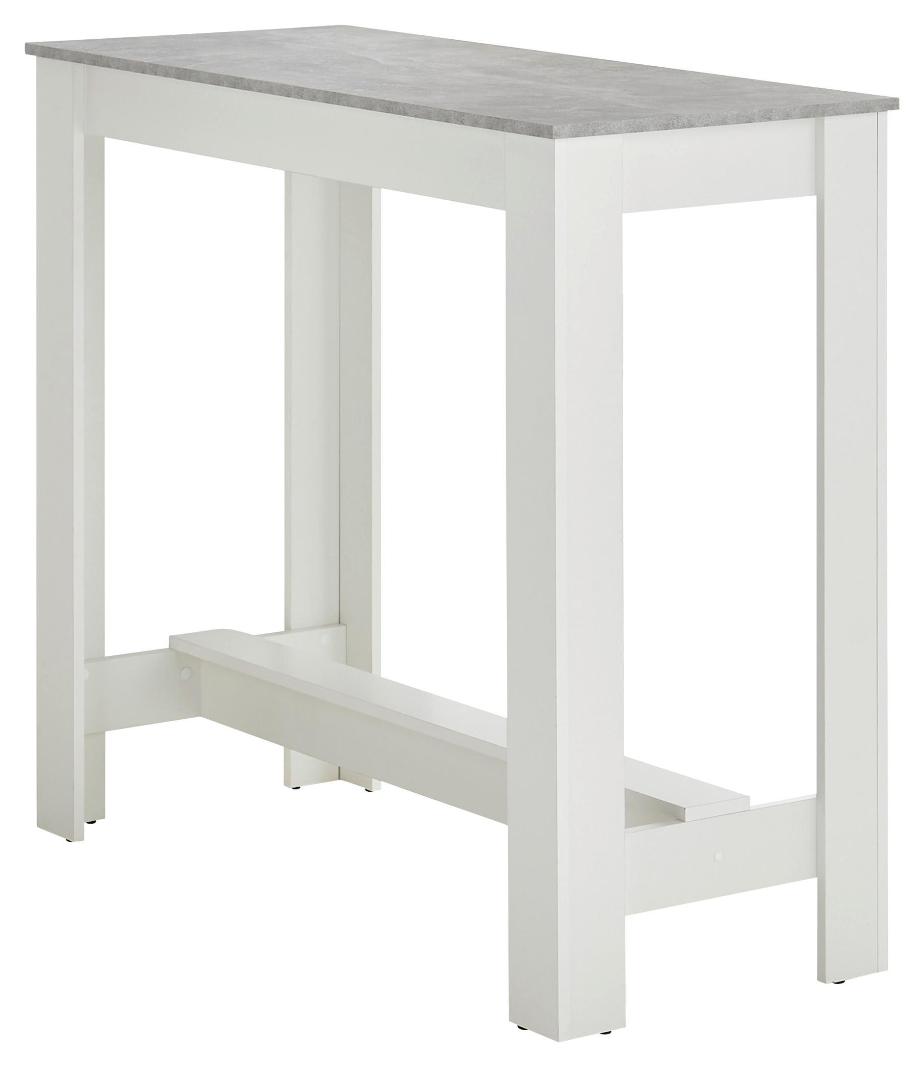 P & B BAROVÝ STŮL, šedá, bílá, 115/50/103 cm