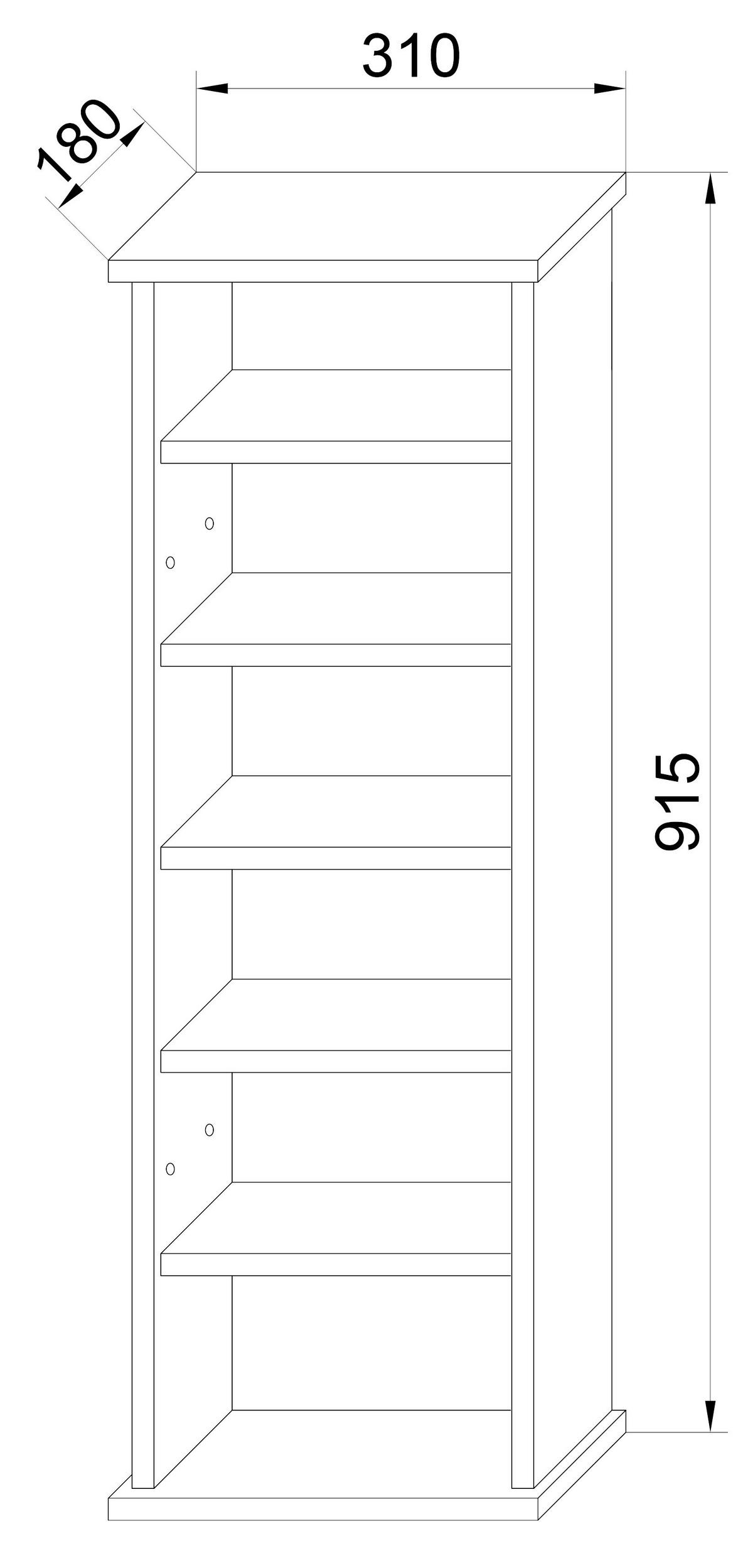 CD-HYLLA 31/92/18 cm  - vit, Design, trämaterial/glas (31/92/18cm) - MID.YOU