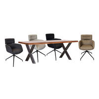 ESSTISCH Mangoholz massiv rechteckig Naturfarben, Schwarz  - Schwarz/Naturfarben, MODERN, Holz/Metall (200/100/78cm) - Livetastic