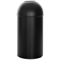 ABFALLSAMMLER 50 L  - Silberfarben/Schwarz, Basics, Metall (35,5/72/35,5cm) - MID.YOU