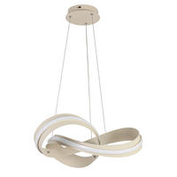 LED-HÄNGELEUCHTE 52/52/120 cm  - Sandfarben, Design, Kunststoff/Metall (52/52/120cm) - Novel