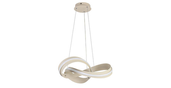 LED-HÄNGELEUCHTE 52/52/120 cm  - Sandfarben, Design, Kunststoff/Metall (52/52/120cm) - Novel