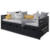 STAURAUMBETT 90/200 cm  in Grau  - Grau, MODERN, Holz (90/200cm) - MID.YOU