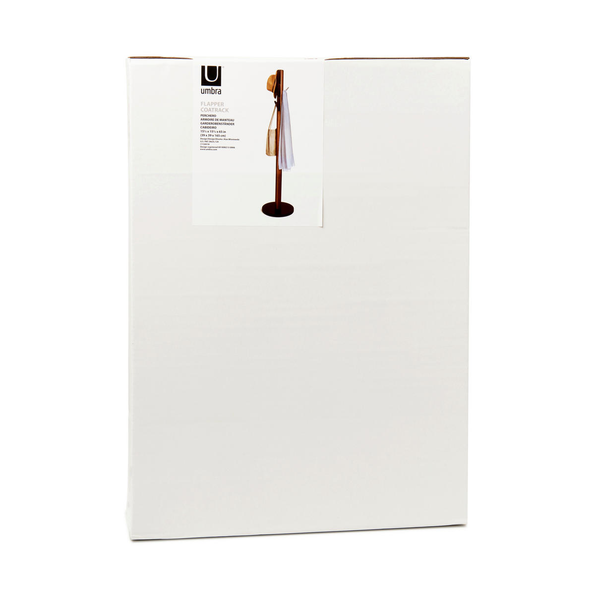 VEŠIAK NA ODEVY - čierna/farba vlašského orecha, Basics, drevo (40/168/40cm) - Umbra