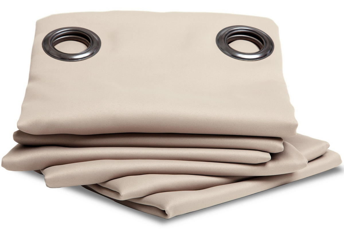 VERDUNKELUNGSVORHANG - Beige, Basics, Textil (140/260cm)