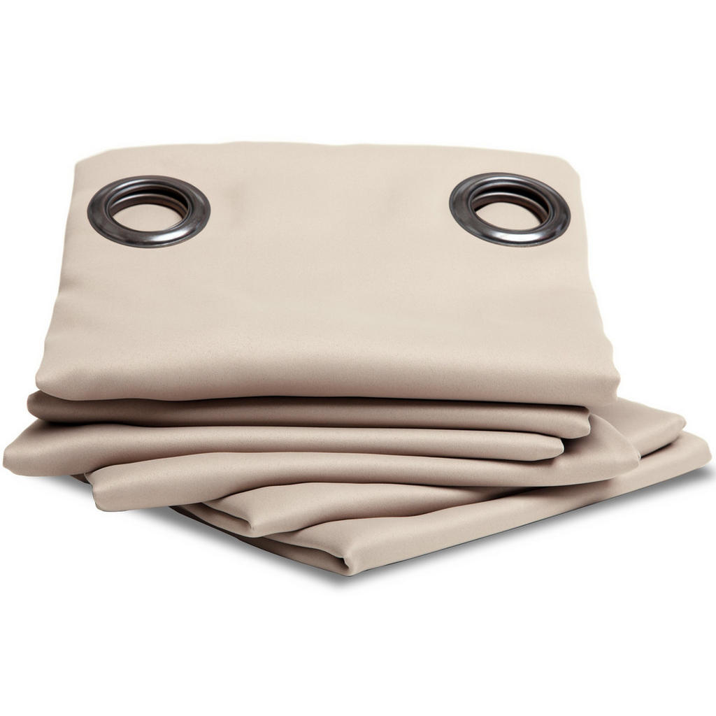 Thumbnail - Xxxl Verdunkelungsvorhang, Beige, Textil, Uni, 140x260 cm, Made in EU, Oeko-Tex® Standard 100, beliebig kürzbar, Satinop...