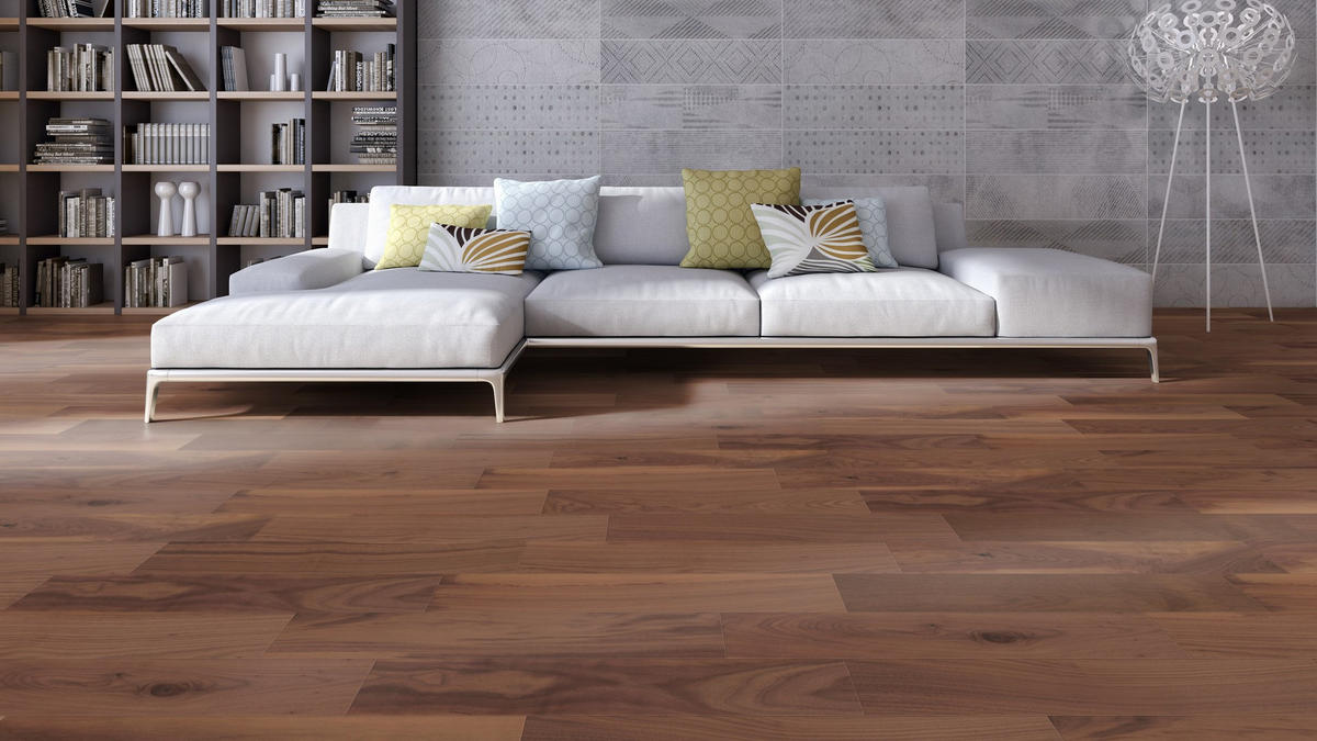 FISCHGRÄT Nussbaum Stab 750  per  m² - Nussbaumfarben, Design, Holz (75/12,5/0,93cm) - Weitzer Parkett