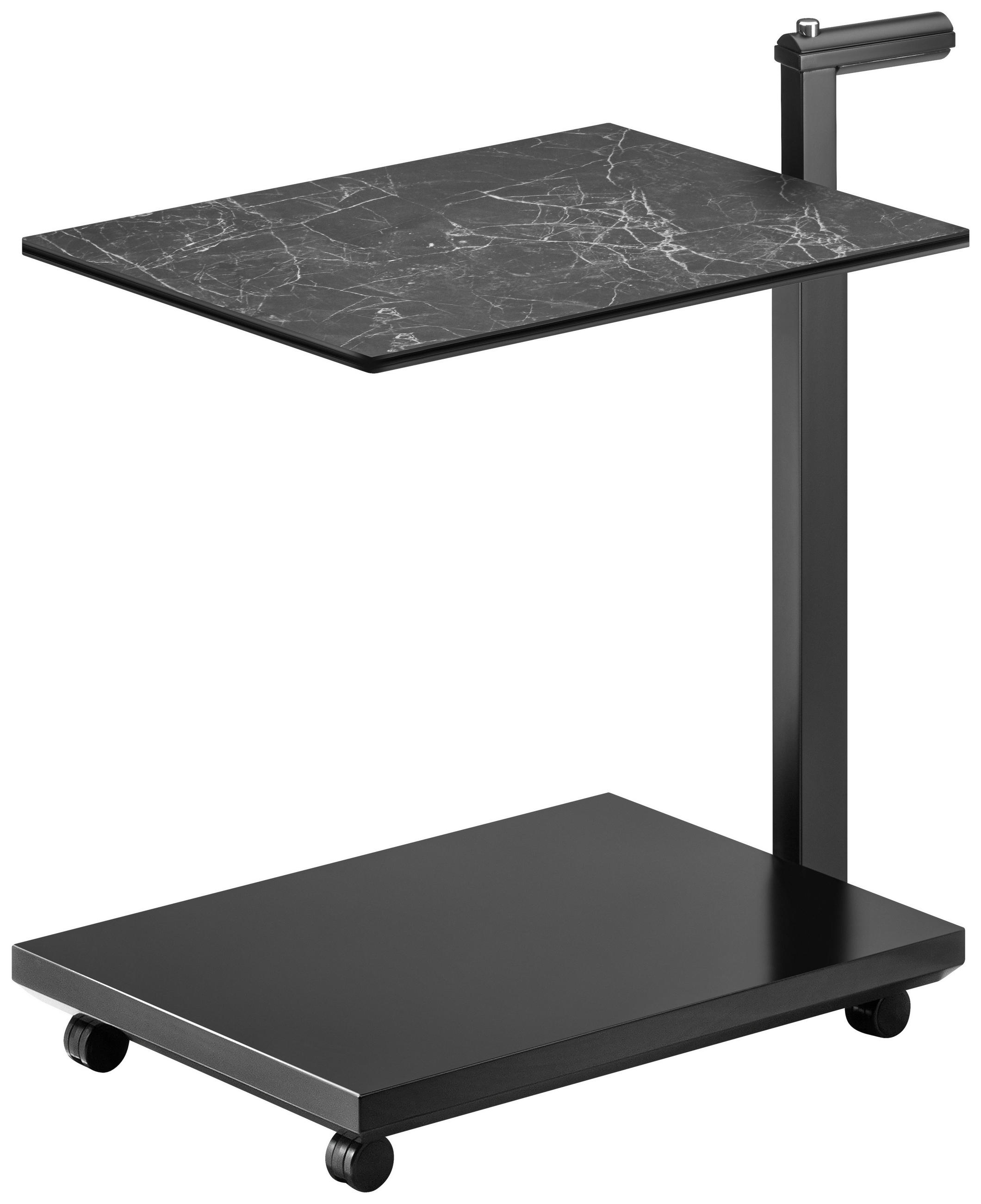 BEISTELLTISCH 52/40/54-74 cm Grau rechteckig  - Grau, Design, Keramik/Holzwerkstoff (52/40/54-74cm) - Bacher