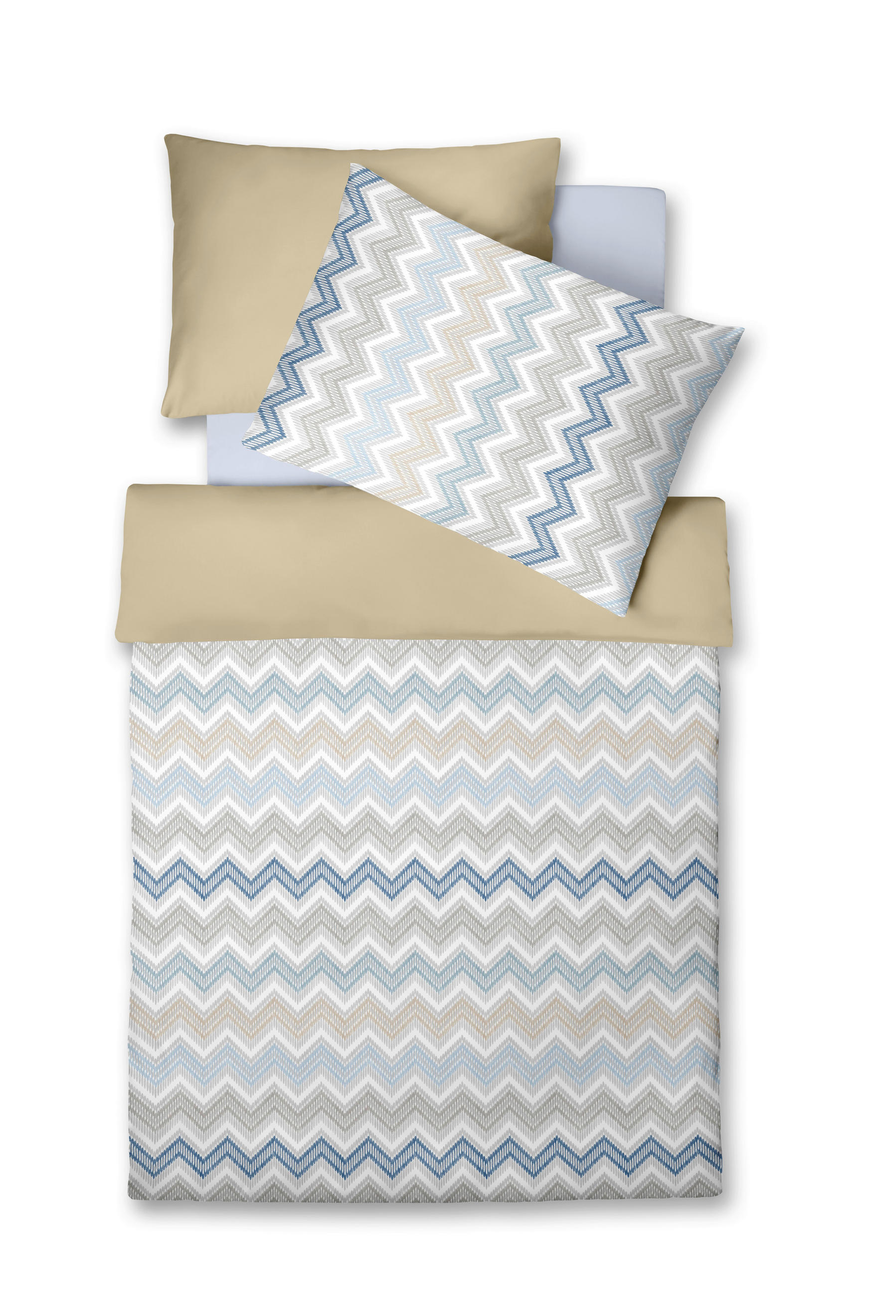 ÁGYNEMŰHUZAT-GARNITÚRA 140/200 cm  - olajkék/világosszürke, Basics, textil (140/200cm) - Fleuresse