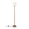 STEHLEUCHTE 25/155 cm    - Messingfarben/Weiß, Trend, Glas/Metall (25/155cm) - MAYTONI