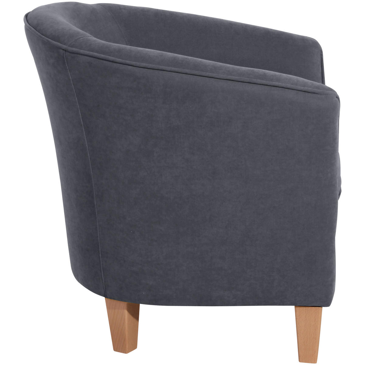 COCKTAILSESSEL - Anthrazit/Buchefarben, MODERN, Holz/Textil (70/74/70cm) - Max Winzer