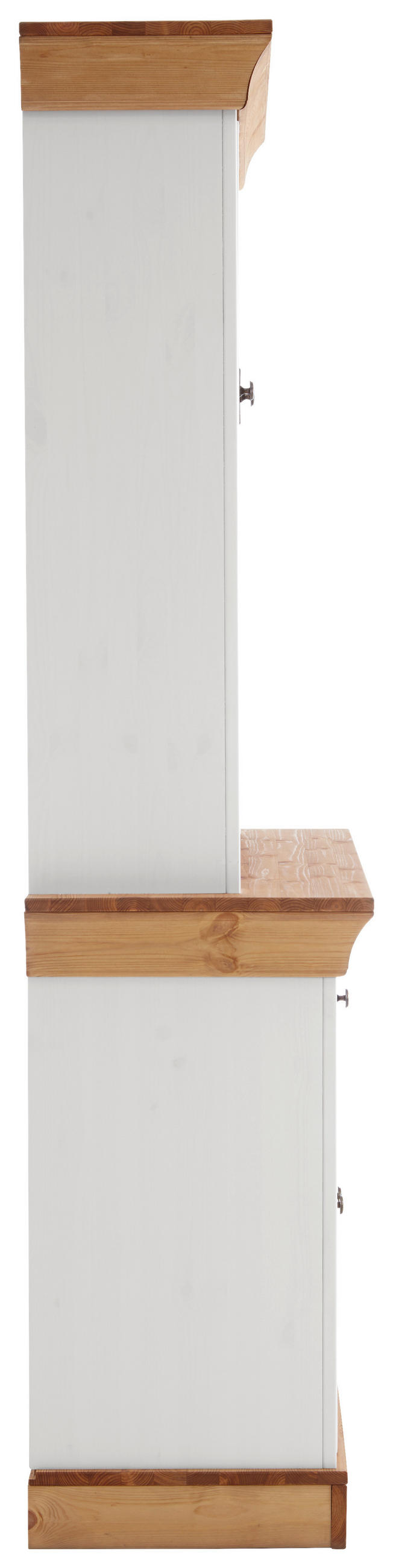 BUFFET 108/197/45 cm  in Weiß, Laugenfarbig  - Laugenfarbig/Weiß, ROMANTIK / LANDHAUS, Glas/Holz (108/197/45cm) - Boxxx