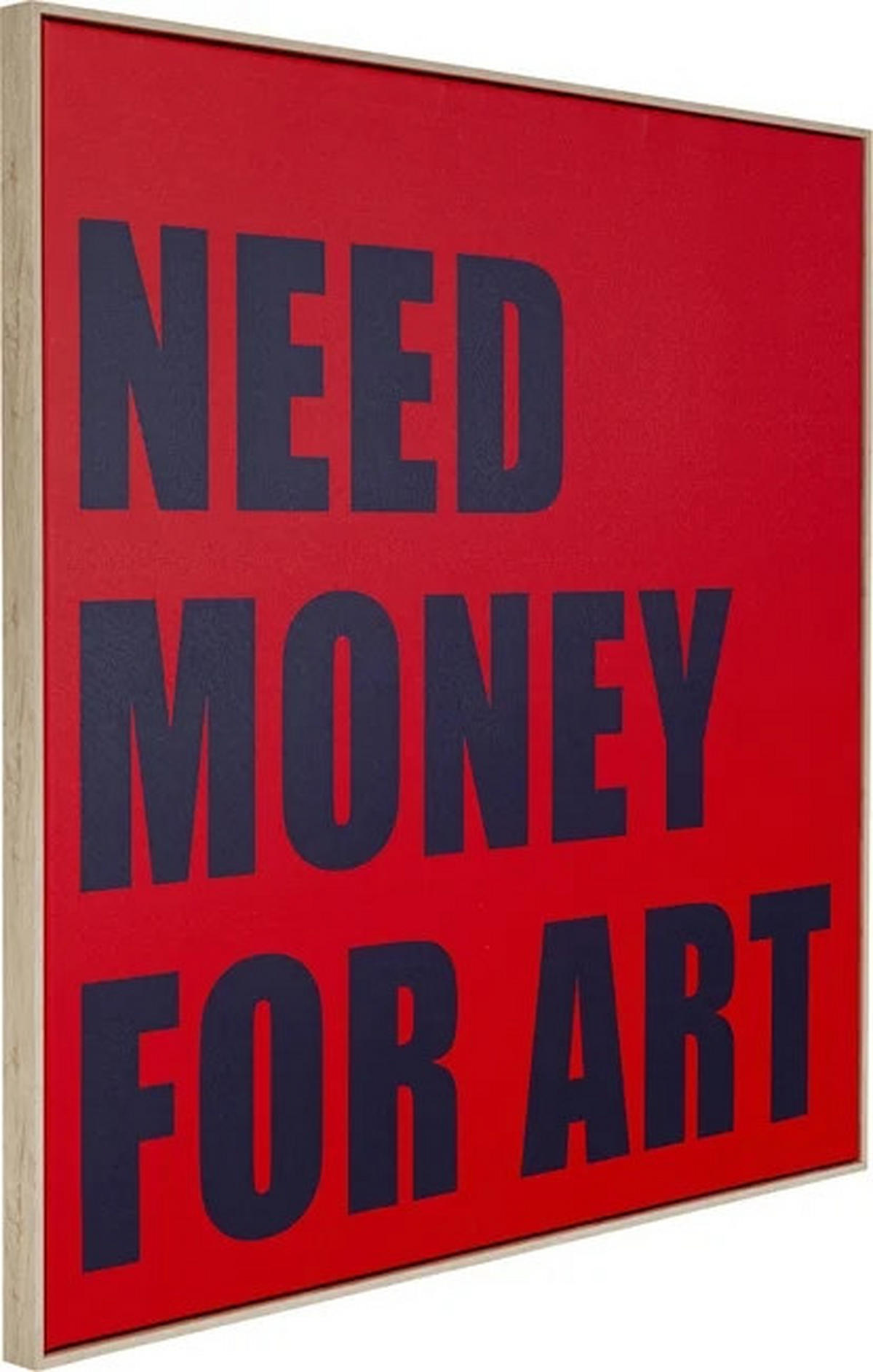 BILD Text  - Beige/Rot, Trend, Papier/Kunststoff (80/80/5cm) - Kare-Design