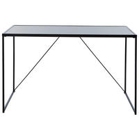 SCHREIBTISCH 120/60/73 cm  in Schwarz  - Schwarz, Konventionell, Glas/Metall (120/60/73cm) - Livetastic