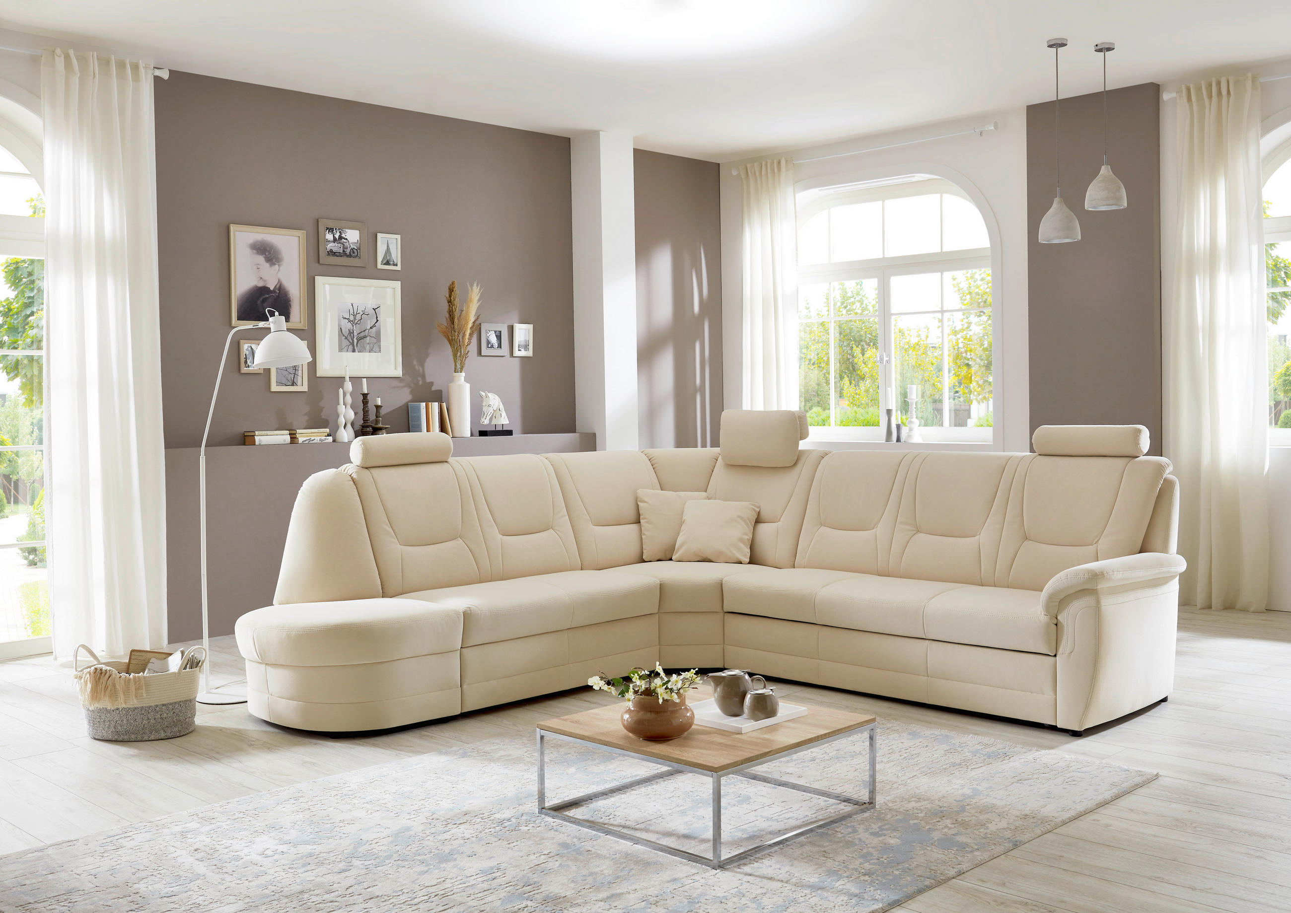 SEDACIA SÚPRAVA, textil, prírodná farba - prírodná farba, Konventionell, textil (277/285cm) - Beldomo Comfort