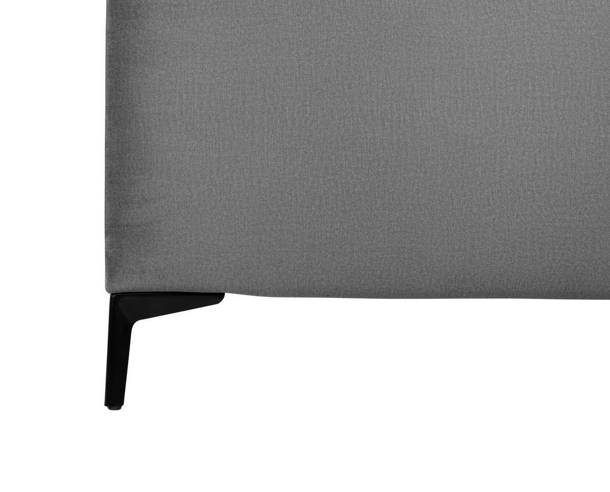 POLSTERBETT 180/200 cm, inkl. Lattenrost, Bettkasten,  in Grau  - Birkefarben/Schwarz, KONVENTIONELL, Holz/Textil (180/200cm) - Boxxx