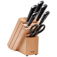 STOJAN NA NOŽE  7-dielne - čierna/farba ušľachtilej ocele, Basics, kov/drevo - Fissler