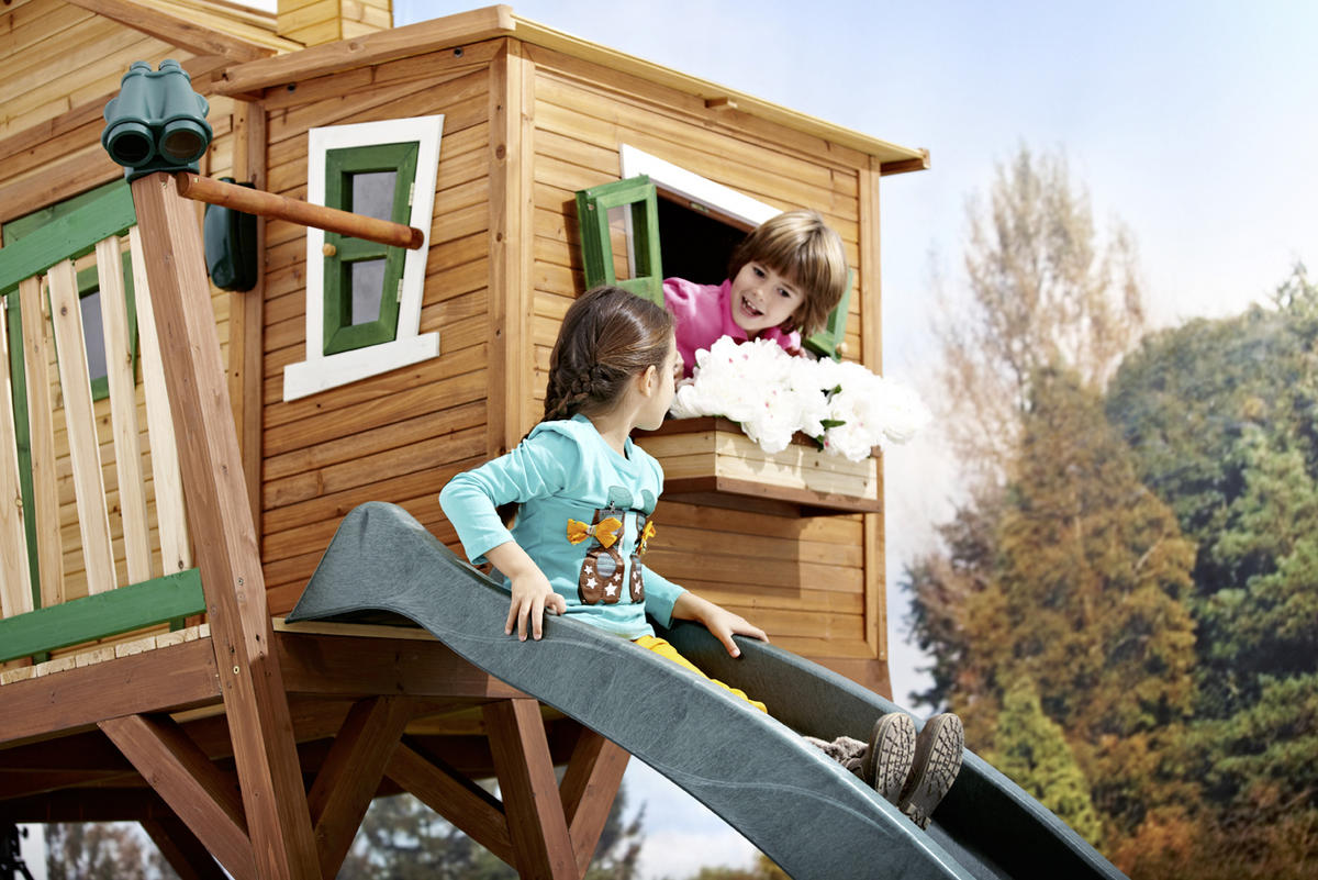 SPIELTURM 435/291/180 cm SPIELTURM MAX  - Braun/Naturfarben, KONVENTIONELL, Holz (435/291/180cm) - Ambia Garden