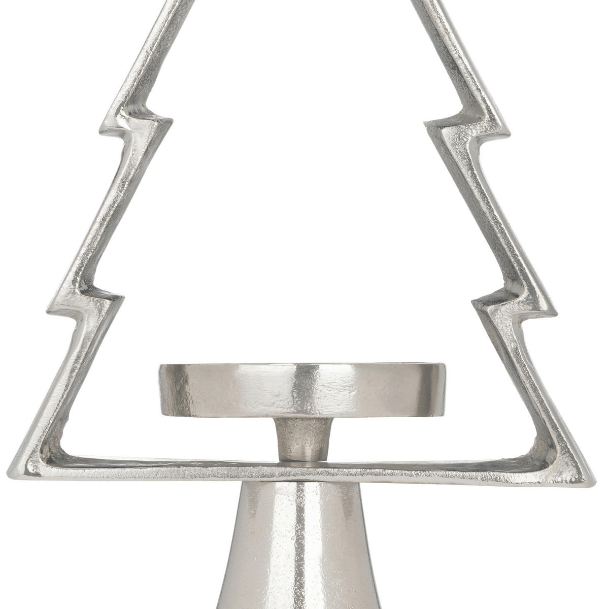 KERZENHALTER - Chromfarben, LIFESTYLE, Metall (17/9.5/34cm)