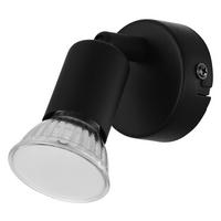 LED-Wandleuchte Buzz-Led - Schwarz, Basics, Metall (6cm) - Eglo