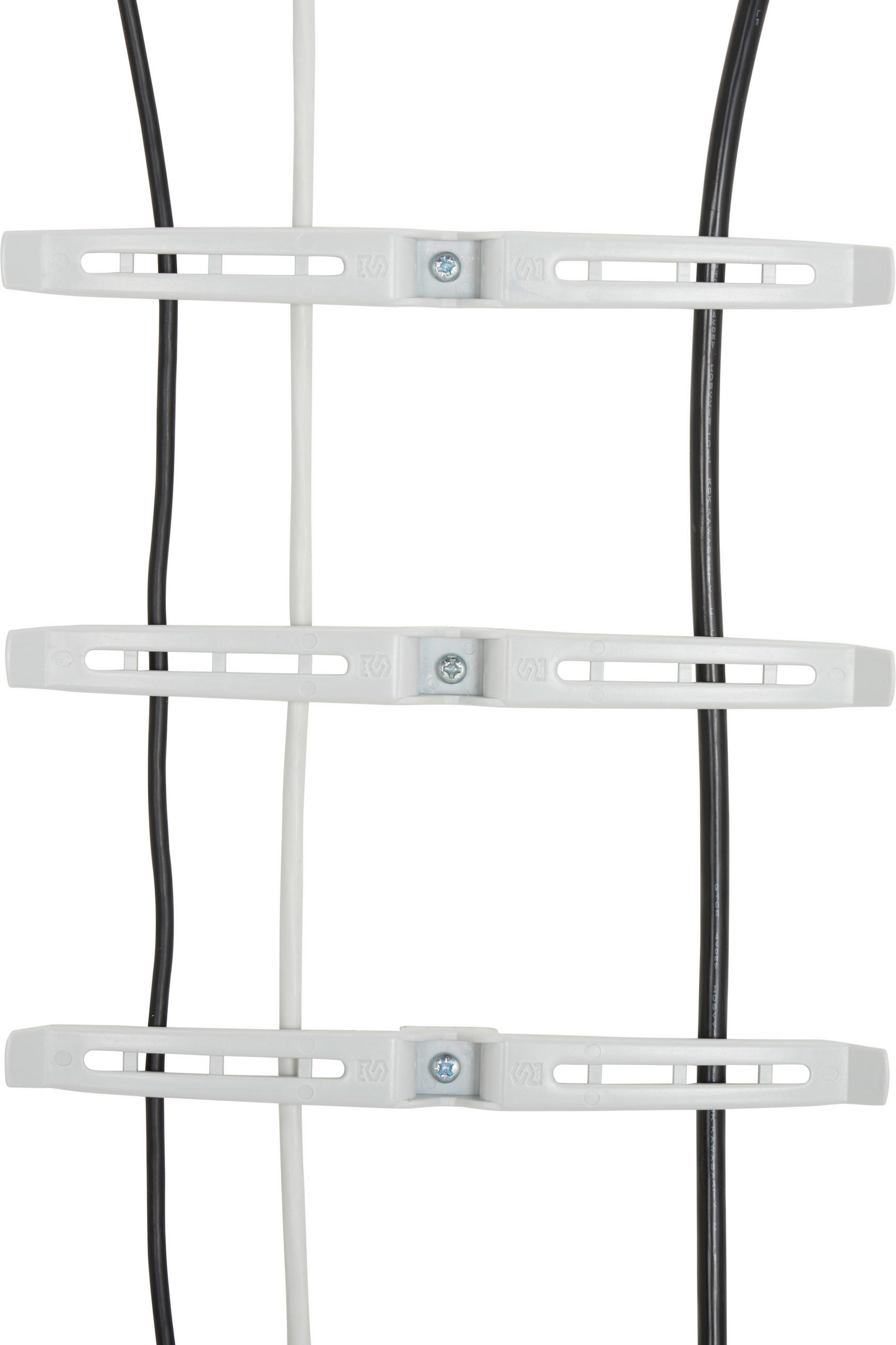 KABELHALTER - Hellgrau, Design, Kunststoff (21,5/1,5/2cm) - Moderano