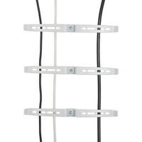 KABELHALTER - Hellgrau, Design, Kunststoff (21,5/1,5/2cm) - Moderano