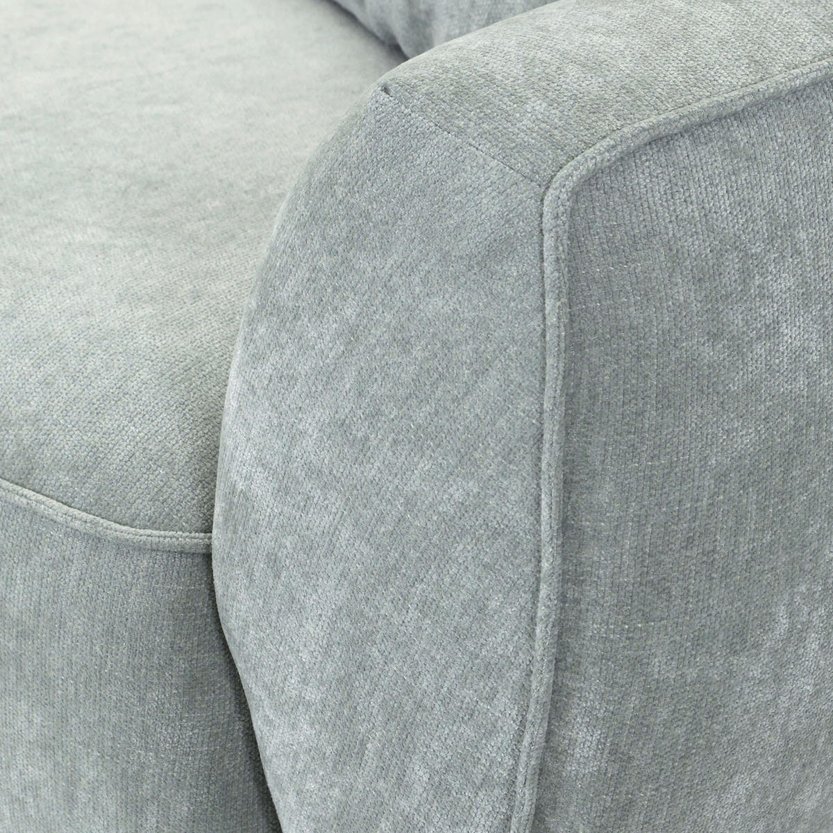 ECKSOFA Salbeigrün Flachgewebe Zierkissen, Rücken echt  - Salbeigrün/Schwarz, KONVENTIONELL, Kunststoff/Textil (155/285cm) - Milino