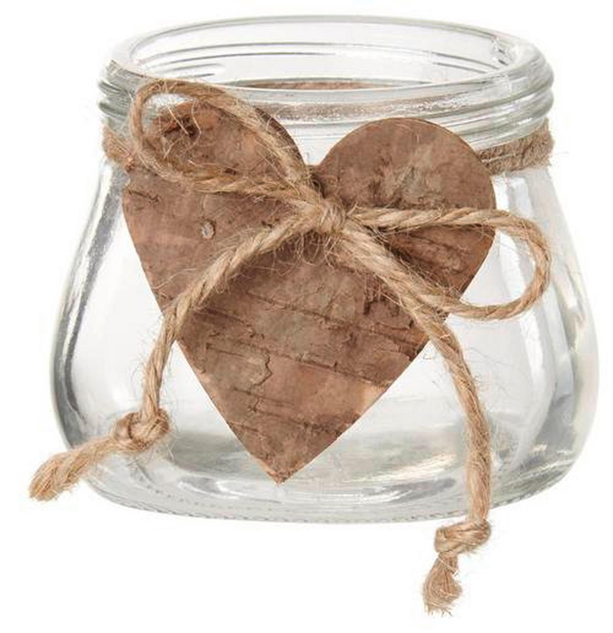 ÜVEG TEAMÉCSESTARTÓ - natúr, Basics, Üveg/természetes anyagok (6/7,5cm) - Ambia Home