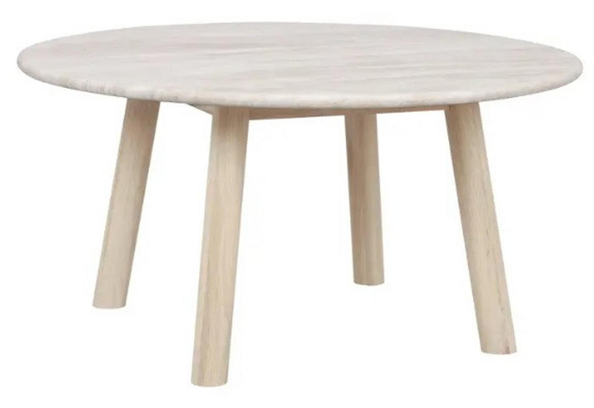 SOFFBORD i trä, sten 90/45 cm  - vit/ekfärgad, Klassisk, trä/sten (90/45cm) - Rowico