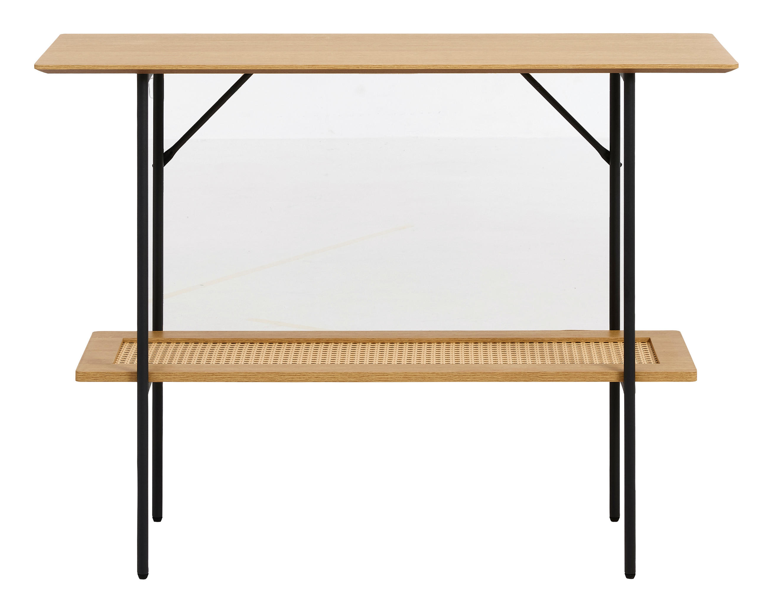 BEISTELLTISCH 37/100/75 cm Eichefarben  - Eichefarben/Schwarz, Basics, Holzwerkstoff/Metall (37/100/75cm) - Boxxx