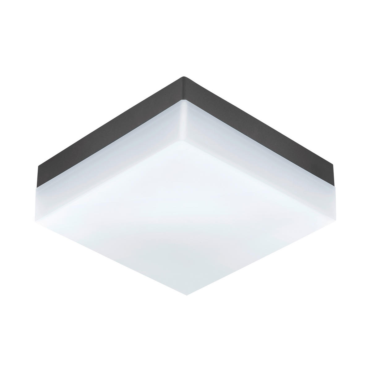 Lampă De Exterior Cu Led  21,5/21,5 cm   - alb/antracit, Basics, plastic (21,5/21,5cm)