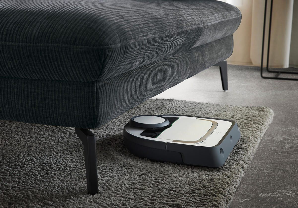 WOHNLANDSCHAFT in Webstoff Anthrazit  - Anthrazit/Schwarz, Design, Textil/Metall (208/354/157cm) - Dieter Knoll