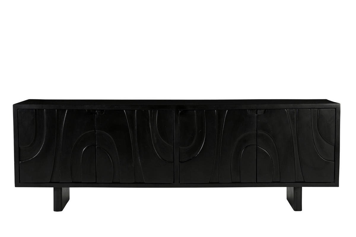 LOWBOARD  180/61/43 cm   - Schwarz, Design, Holz (180/61/43cm) - MID.YOU