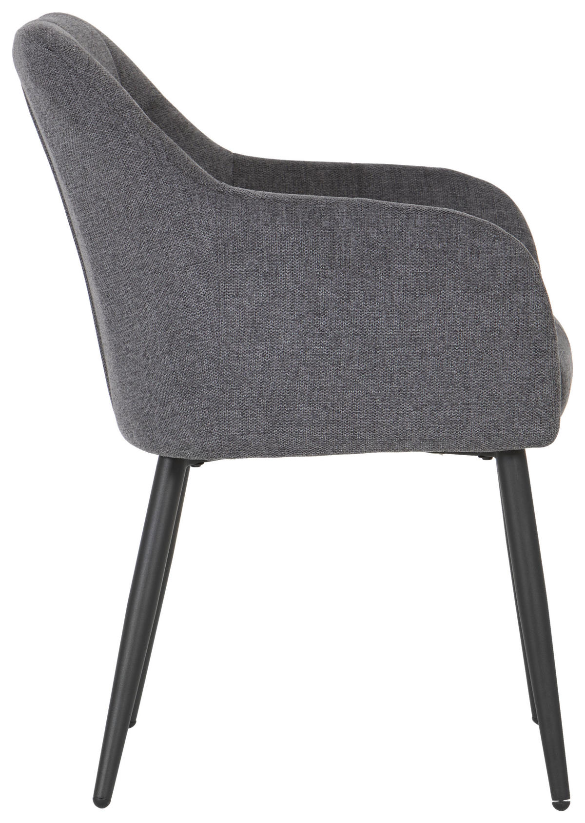 ARMLEHNSTUHL  in Eisen Webstoff  - Schwarz/Grau, MODERN, Holz/Textil (60/61/83cm) - Livetastic