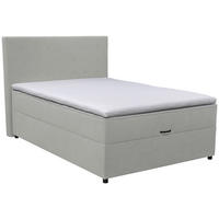 BOXBETT 120/200 cm  in Hellgrau  - Hellgrau/Schwarz, Konventionell, Kunststoff/Textil (120/200cm) - Moderano