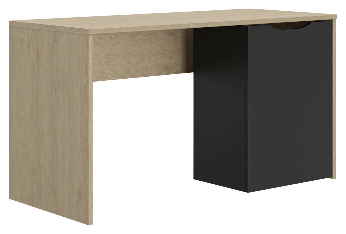 SCHREIBTISCH 136/60/114/75 cm  in Schwarz, Kastanienfarben  - Kastanienfarben/Schwarz, MODERN, Holzwerkstoff/Kunststoff (136/60/114/75cm) - MID.YOU