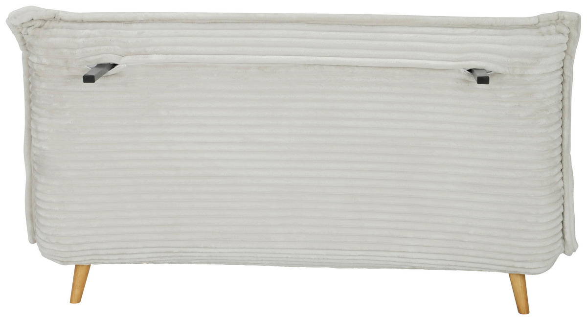 SCHLAFSOFA Cord Weiß  - Walnussfarben/Weiß, MODERN, Holz/Textil (92/216/87/26/150cm) - Livetastic