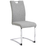 SCHWINGSTUHL  in Eisen Webstoff  - Chromfarben/Grau, Design, Textil/Metall (44/98/58cm) - Carryhome