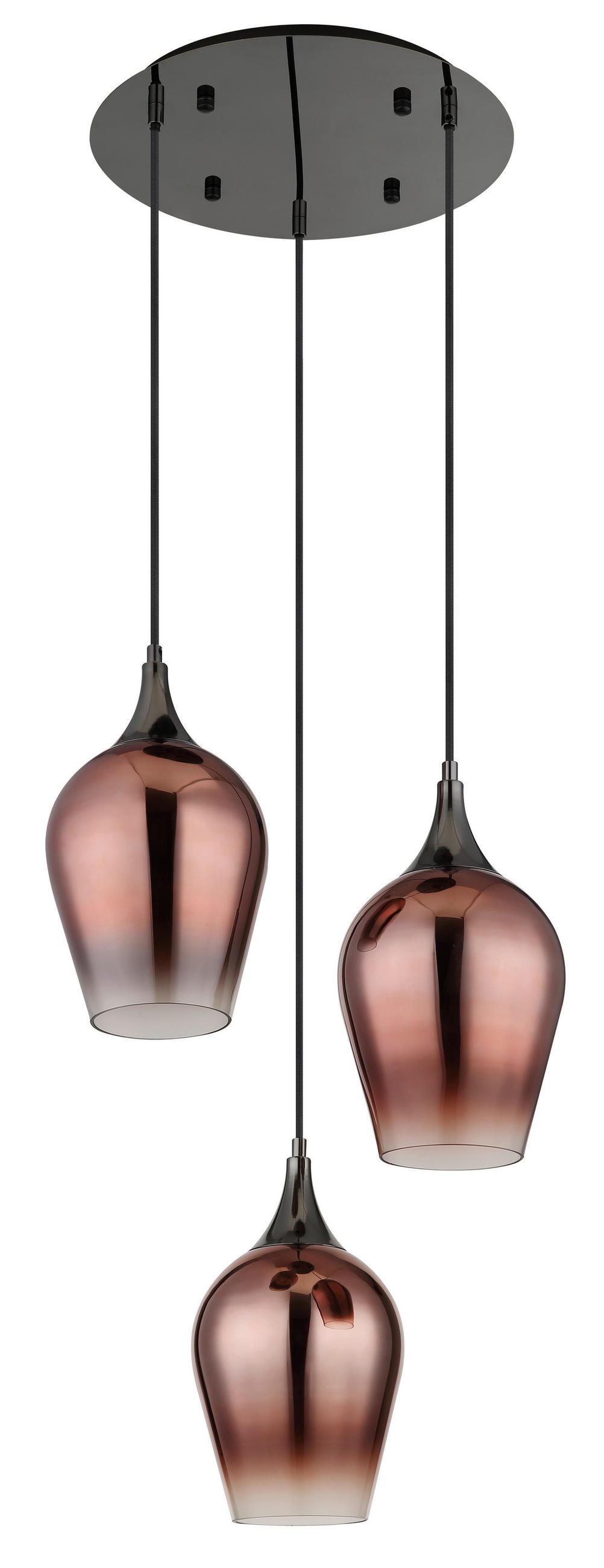 VISEČA SVETILKA  LAVUS      45/120 cm      E27 - rdeča/črna, Design, kovina/steklo (45/120cm) - Globo