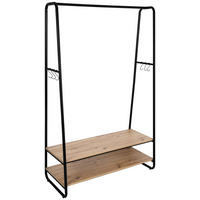 GARDEROBENSTÄNDER in Naturfarben, Schwarz 100/160/45 cm   - Schwarz/Naturfarben, Basics, Holzwerkstoff/Metall (100/160/45cm) - Xora