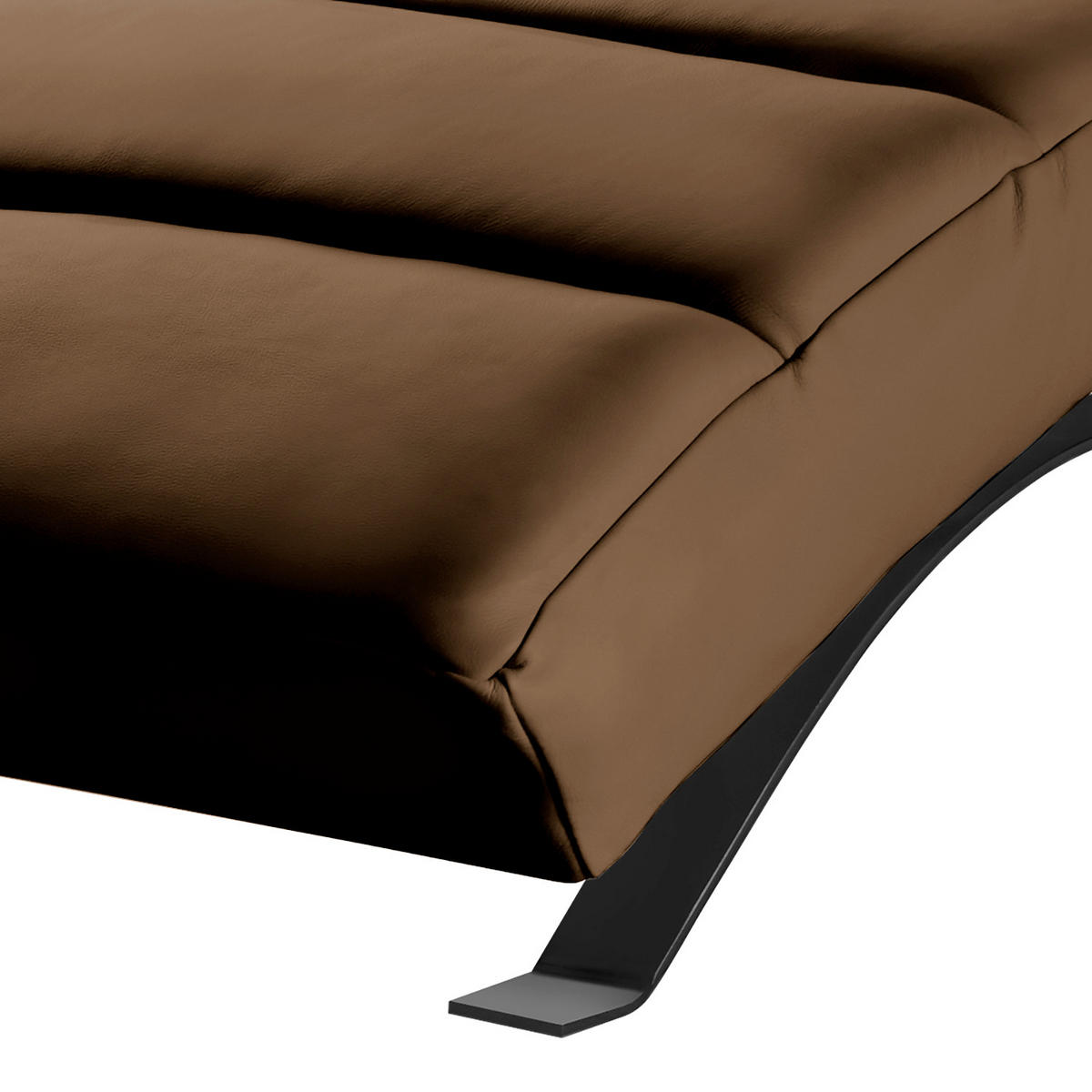 RELAXLIEGE SWING Mikrofaser Dunkelbraun  - Dunkelbraun/Schwarz, Design, Textil/Metall (65/65-95/171cm) - Livetastic