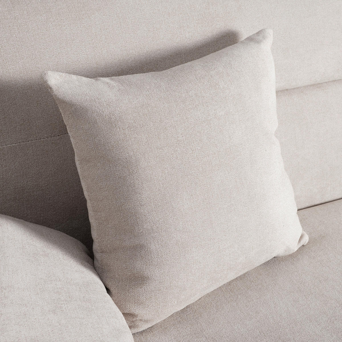 SCHLAFSOFA in Webstoff Beige  - Beige/Anthrazit, MODERN, Holz/Textil (193/117/25,5cm) - Bessagi Home