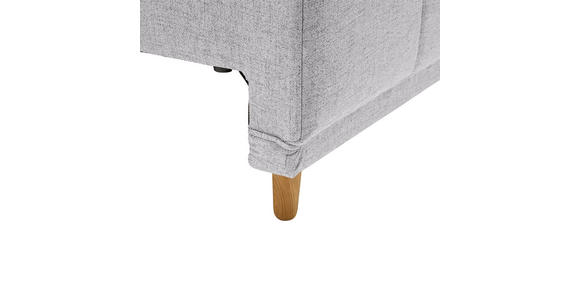 SCHLAFSOFA mit Rücken echt Webstoff Hellgrau - Eichefarben/Hellgrau, Design, Holz/Textil (227/98/113cm) - Carryhome