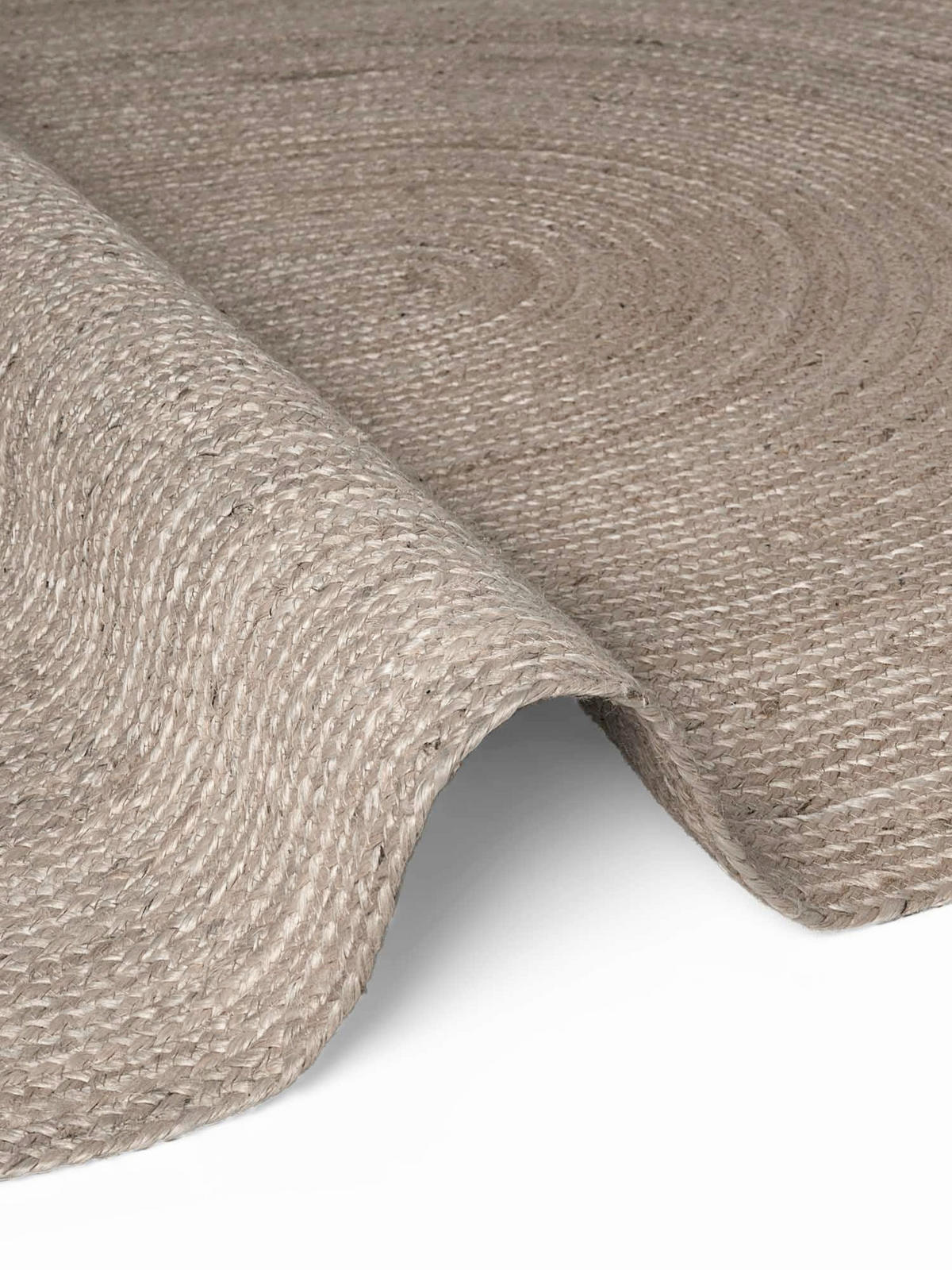 JUTETEPPICH 160/230 cm Jute Braided Greige oval  - Greige, Basics, Textil (160/230cm) - Hanse Home