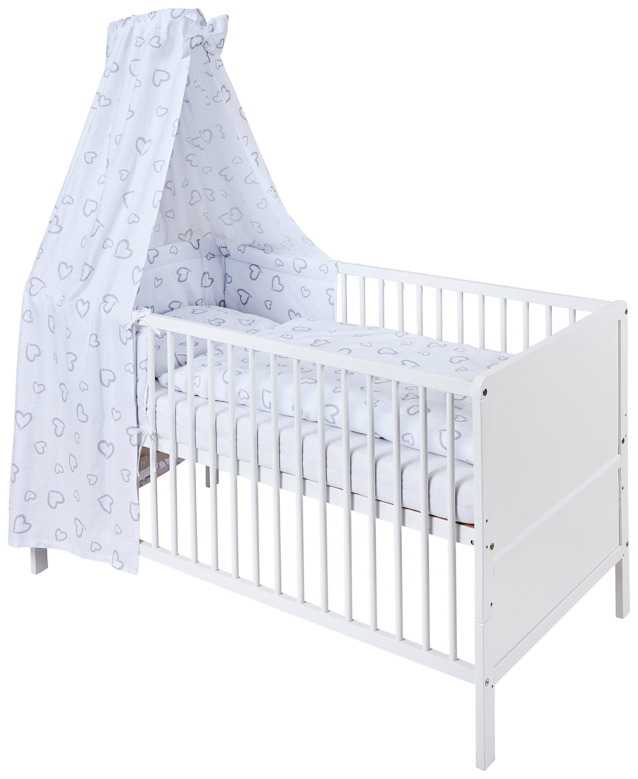 My Baby Lou Gitterbett-Komplettset Weiß 74.5x82x144.5 cm